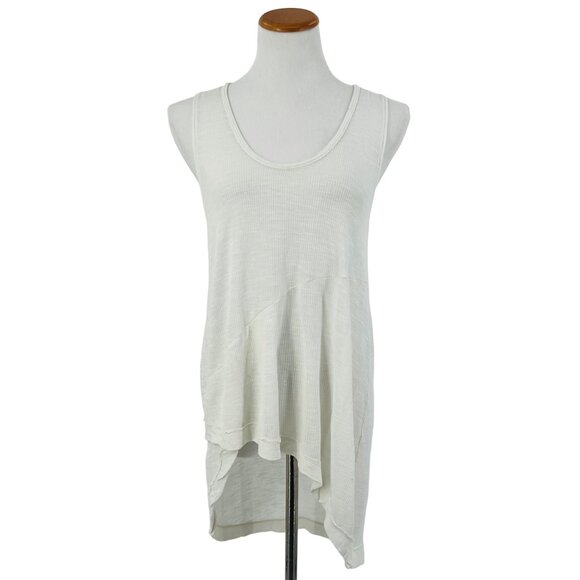 Free People ~ We The Free ~ Ribbed Hi-Lo Asymmetrical Sleeveless Tank Top - Picture 3 of 11